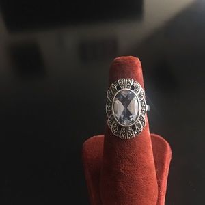 Sterling & Blue Topaz Ring